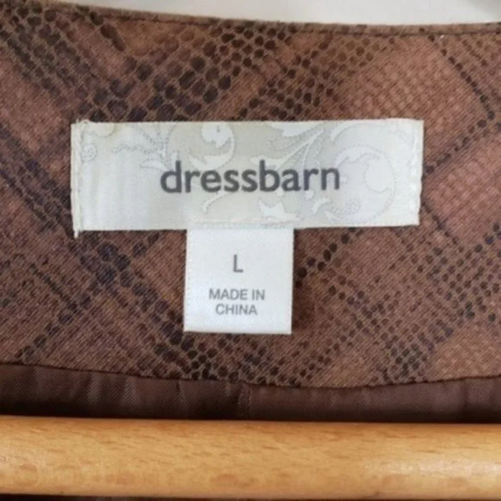 Dress Barn Faux Suede Open Front Blazer Size Large